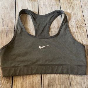 Grey Nike Pro sports bra